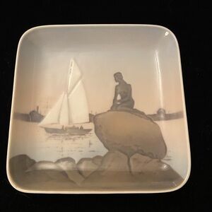 Bing And Grondahl B&G Denmark Den Lille Havfrue Pin Dish Tray Little Mermaid
